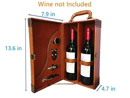 Caja de regalo de vino con 4 accesorios